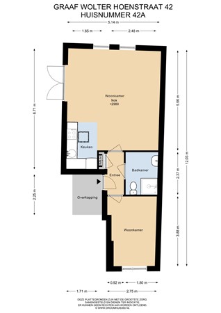 Floorplan - Graaf Wolter Hoenstraat 42, 6243 BE Geulle